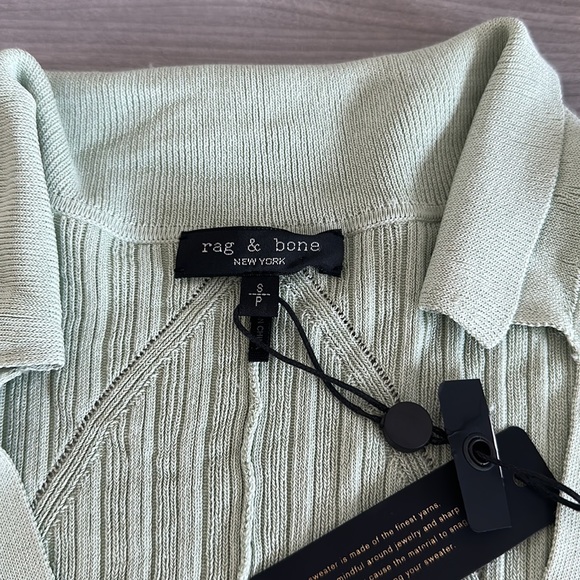 NWT RAG & BONE Esme Mint Green Button-up Midi Dress Size S - Picture 5 of 7